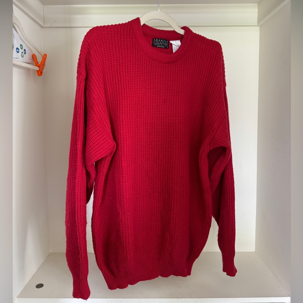 GRAFIX Red Knit Seater Size L